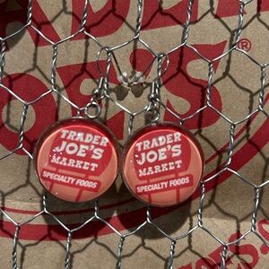 Trader Joe’s earrings 25mm market sign